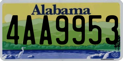 AL license plate 4AA9953