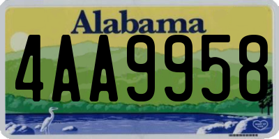 AL license plate 4AA9958