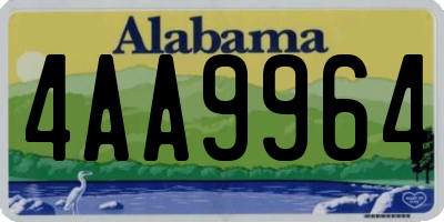 AL license plate 4AA9964