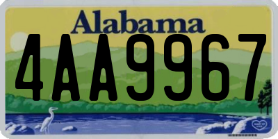 AL license plate 4AA9967