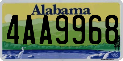AL license plate 4AA9968