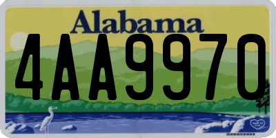AL license plate 4AA9970