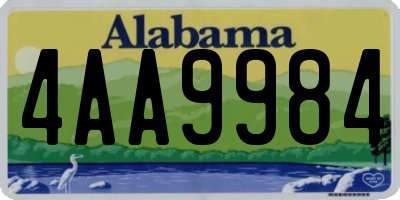 AL license plate 4AA9984