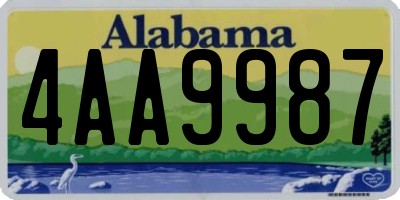 AL license plate 4AA9987