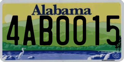 AL license plate 4AB0015