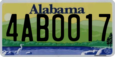 AL license plate 4AB0017