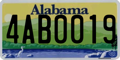 AL license plate 4AB0019