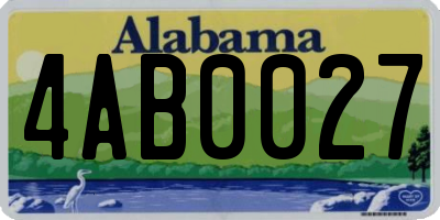 AL license plate 4AB0027
