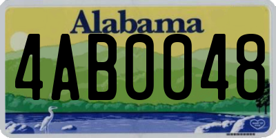 AL license plate 4AB0048