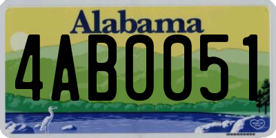AL license plate 4AB0051