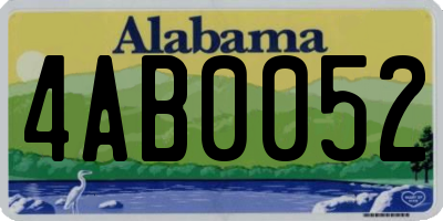 AL license plate 4AB0052