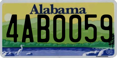 AL license plate 4AB0059