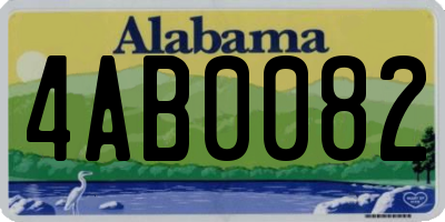 AL license plate 4AB0082