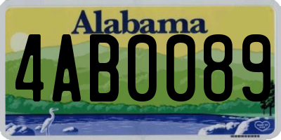 AL license plate 4AB0089