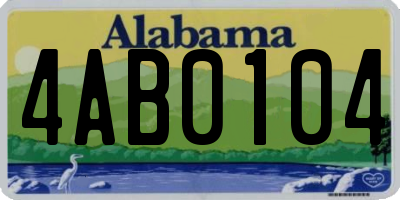 AL license plate 4AB0104
