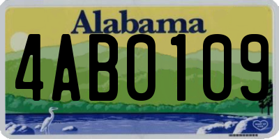 AL license plate 4AB0109