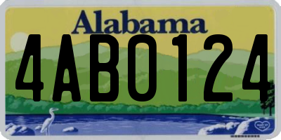 AL license plate 4AB0124