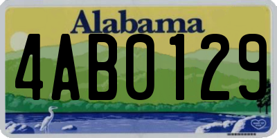 AL license plate 4AB0129