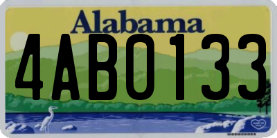 AL license plate 4AB0133