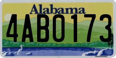 AL license plate 4AB0173