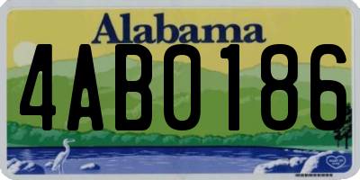 AL license plate 4AB0186