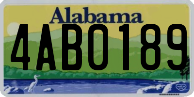 AL license plate 4AB0189
