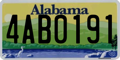AL license plate 4AB0191