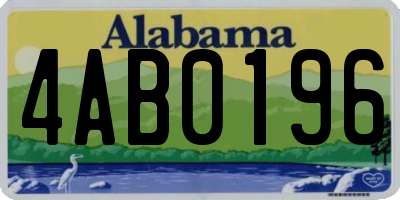 AL license plate 4AB0196