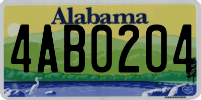AL license plate 4AB0204