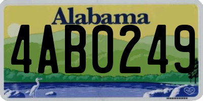AL license plate 4AB0249