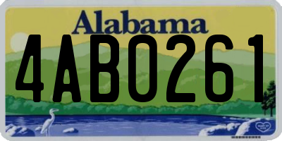 AL license plate 4AB0261