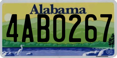 AL license plate 4AB0267