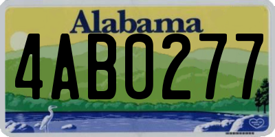 AL license plate 4AB0277
