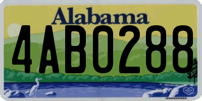 AL license plate 4AB0288