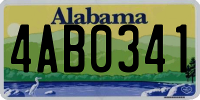AL license plate 4AB0341