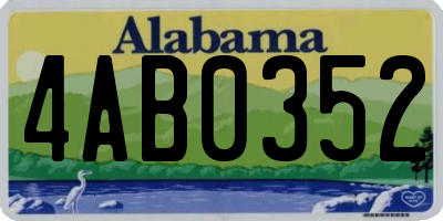 AL license plate 4AB0352