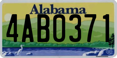 AL license plate 4AB0371