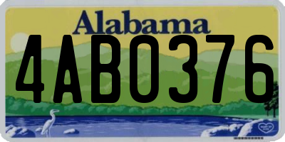 AL license plate 4AB0376