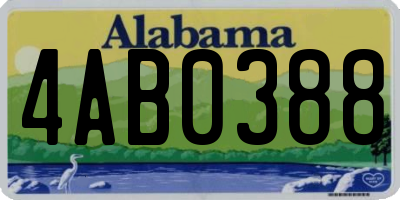 AL license plate 4AB0388