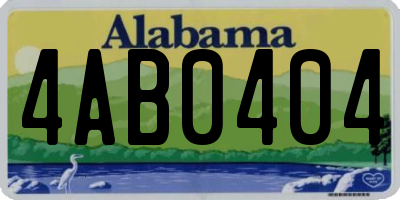 AL license plate 4AB0404