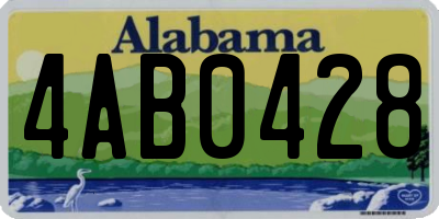 AL license plate 4AB0428