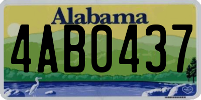 AL license plate 4AB0437