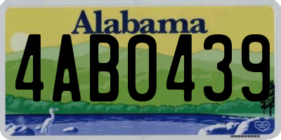 AL license plate 4AB0439