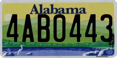 AL license plate 4AB0443