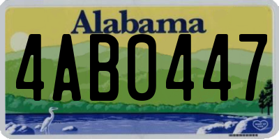 AL license plate 4AB0447