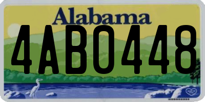 AL license plate 4AB0448