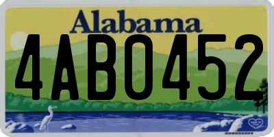 AL license plate 4AB0452