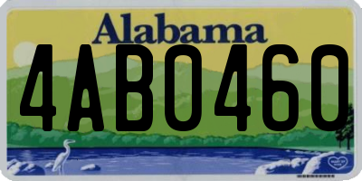 AL license plate 4AB0460