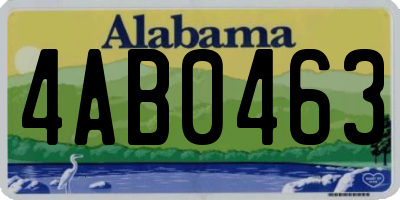 AL license plate 4AB0463