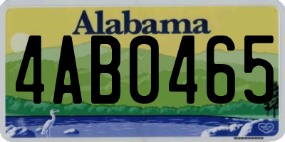 AL license plate 4AB0465